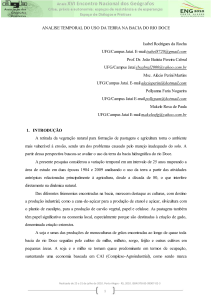 ANALISE TEMPORAL DO USO DA TERRA NA BACIA DO RIO