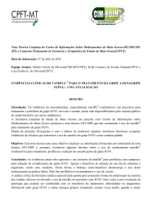 Uso de Tamiflu na gripe H1N1 - Secretaria de Estado de Saúde de