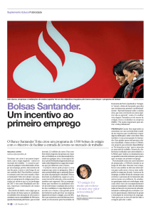 Bolsas Santander. Um incentivo ao primeiro emprego