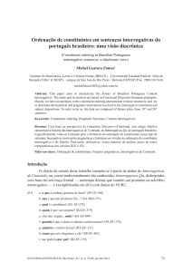 Ordenação de constituintes em sentenças interrogativas do