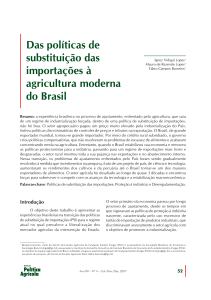 Das políticas de substituição das importações à agricultura moderna