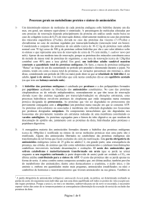 Processos gerais no metabolismo proteico e síntese de aminoácidos