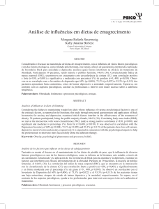 Análise de influências em dietas de emagrecimento