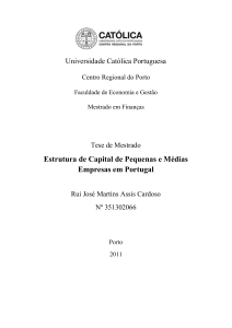 Estrutura de Capital de Pequenas e Médias Empresas em Portugal