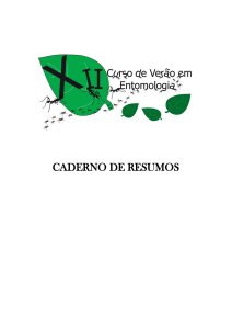 XII Curso de Verão em Entomologia