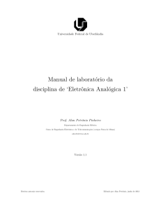 Eletrônica Analógica 1 - Prof. Dr. Alan Petrônio Pinheiro