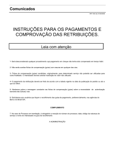instru&ccedil;&otilde;es para os pagamentos e comprova&ccedil;&atilde;o das