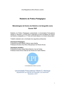 Metodologias de ensino da História e da Geografia numa escola