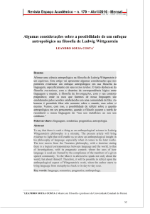 Algumas considerações sobre a possibilidade de um enfoque