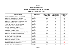 eefm de amontada resultado final – edital nº 027/2014