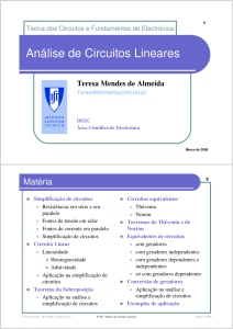 Análise de Circuitos Lineares