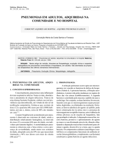 Pneumonias em Adultos, Adquiridas na - Revista Medicina