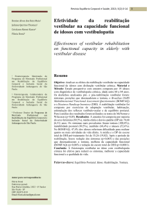 Efetividade da reabilitação vestibular na capacidade funcional de