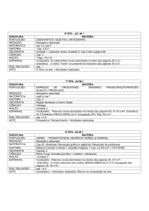 6º EFII – AV. M.1 DISCIPLINA MATÉRIA PORTUGUÊS