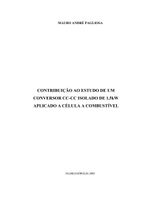 CONTRIBUIÇÃO AO ESTUDO DE UM CONVERSOR CC