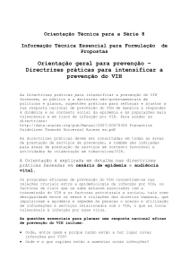 Directrizes práticas para intensificar a prevenção do VIH