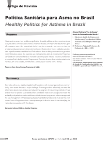 Política Sanitária para Asma no Brasil Healthy Politics for Asthma in