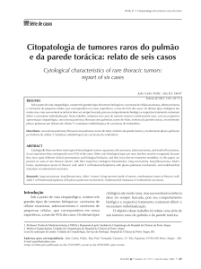 Citopatologia de tumores raros do pulmão e da parede