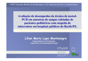 PCR em amostras de sangue coletadas de pacientes