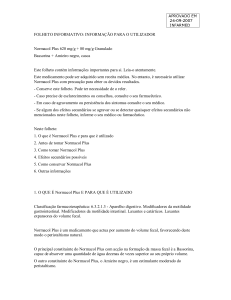 INFORMAÇÃO PARA O UTILIZADOR Normacol Plus 620 mg/g + 80