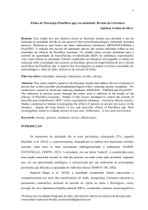 Efeitos do Maracujá (Passiflora spp.) na ansiedade