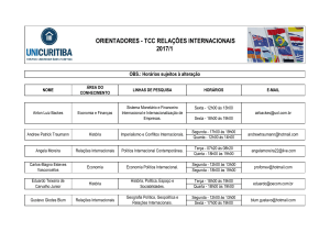 Horários de Orientação 2017