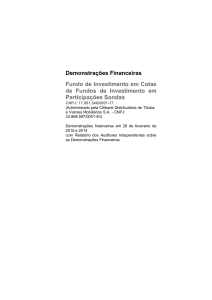 Demonstrações Financeiras Fundo de Investimento em Cotas de