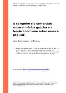 O campeiro e o comercial: entre a música gaúcha