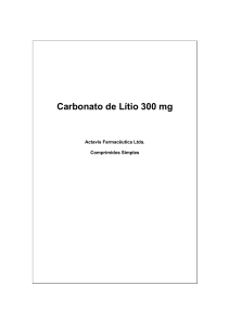 Carbonato de Lítio 300 mg