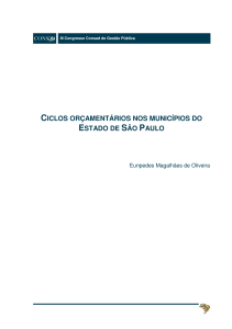 ciclos orçamentários nos municípios do estado de são paulo - RI-FJP