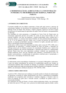 a modernização da agricultura e a concentração fundiária na