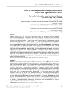 nível de informação sobre doenças periodontais