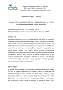 relação entre condições climáticas e número de casos de dengue