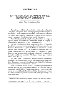 ENTREVISTA COM BARNABAS TUPES, METROPOLITA ORTODOXO