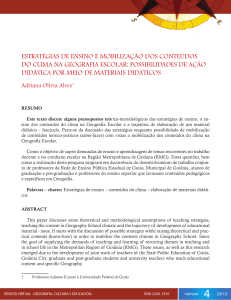 estratégias de ensino e mobilização dos conteúdos do clima na