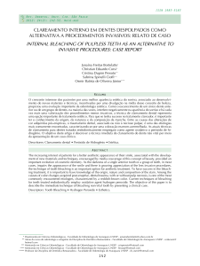 Clareamento interno em dentes despolpados Como alternativa a