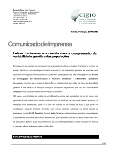Contact Person: Maria João Fonseca - CIBIO