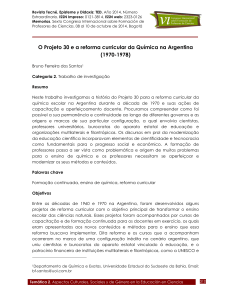 O Projeto 30 e a reforma curricular da Química na Argentina (1970