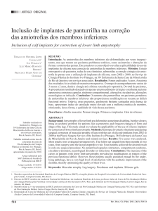 Inclusão de implantes de panturrilha na correção das amiotrofias