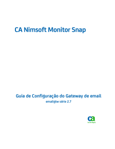 Guia de Configura&ccedil;&atilde;o do Gateway de email do CA Nimsoft Monitor