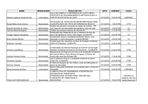NOME MODALIDADE TÍTULO DO TCC DATA HORÁRIO LOCAL