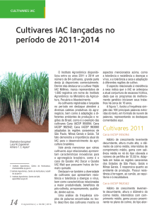 Cultivares IAC lançadas no período de 2011-2014