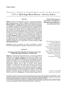 Tradução e Estudo de Confiabilidade da Versão Brasileira do ESRD