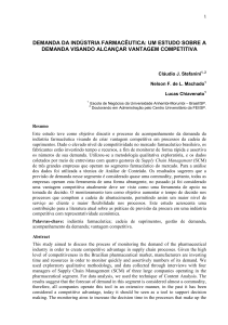 demanda da indústria farmacêutica: um estudo sobre a