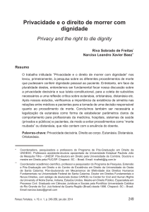 Privacidade e o direito de morrer com dignidade