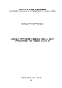 ADESÃO AO TRATAMENTO DE DOENÇAS CRÔNICAS NO PSF