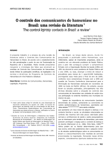 O controle dos comunicantes de hanseníase no Brasil