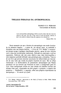 trilhas indianas da antropologia - DAN