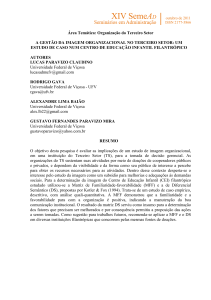 Área Temática: Organização do Terceiro Setor A GESTÃO DA