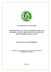 epidemiologia da infeção por rotavírus em huambo, angola